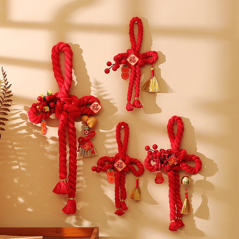 万字结门把手挂件春节过年平安挂饰2026新年乔迁新房门挂暖屋装扮,节庆用品/礼品,文化创意文具,淘宝优惠券,粉丝福利购,淘宝优惠卷