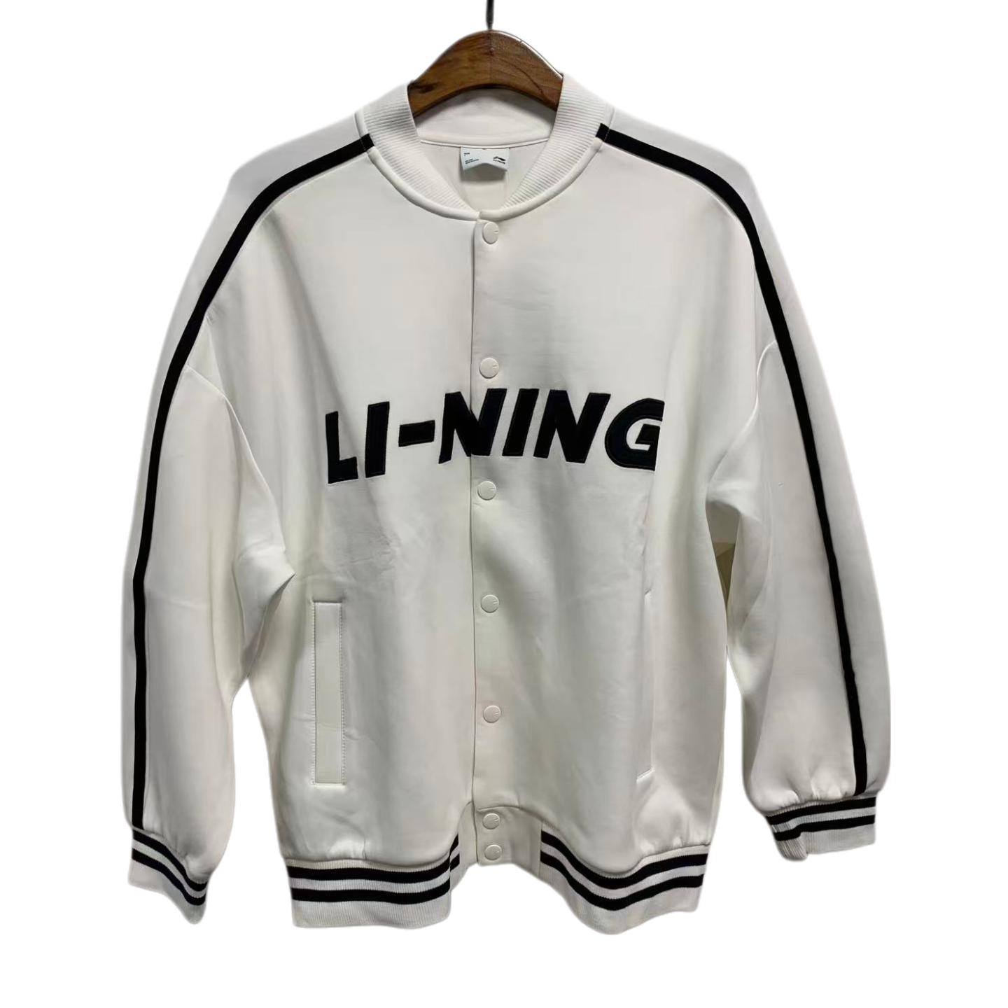 李宁外套男女秋季复古卫衣运动无帽棒球领开衫AWDT545