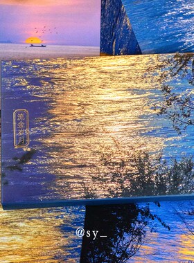 流金岁月 精选摄影师@sy_以蓝调时刻夏夜的海边生活为背景的28帧摄影作品出类艺术明信片创意风景文艺贺卡插画文创装饰