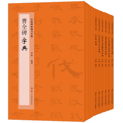中国碑帖临习字典全10册 怀仁集王羲之圣教序/颜真卿多宝塔/褚遂良雁塔圣教序/曹全碑/张迁碑/礼器碑 行书楷书隶书毛笔书法字典