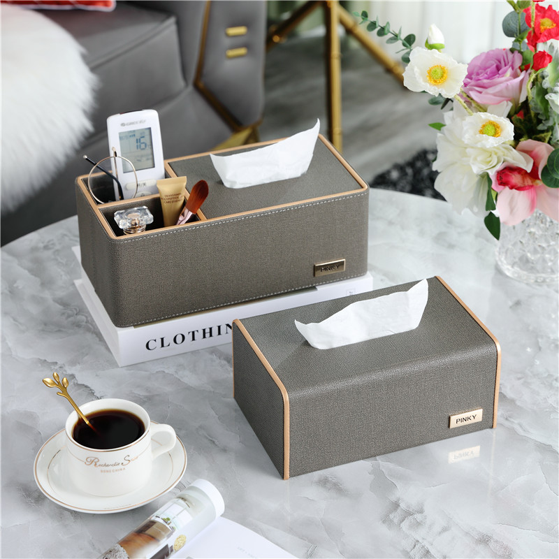 纸巾盒客厅轻奢风高档家用创意现代茶几餐巾纸盒多功能收纳抽纸盒