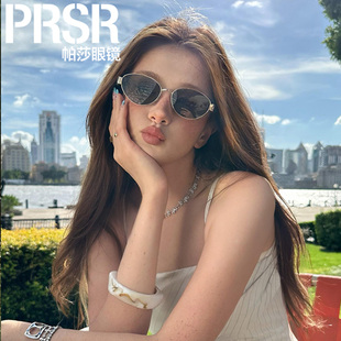帕莎2025新款 复古猫眼老钱风墨镜女偏光防紫外线太阳镜近视PS2075
