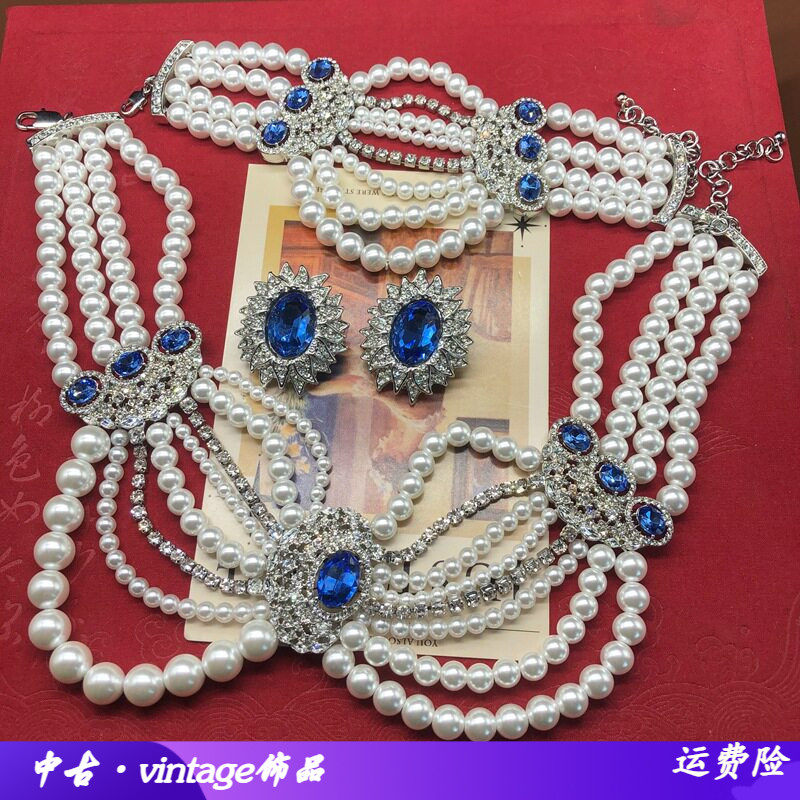 颈链珍珠气质设计感多层手链镶钻