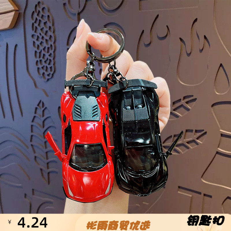 新款卡通仿真迷你跑车回力车扣