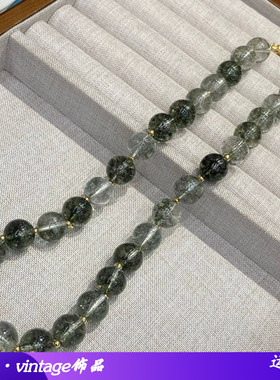 天然石水晶绿幽灵串珠12MM圆珠手