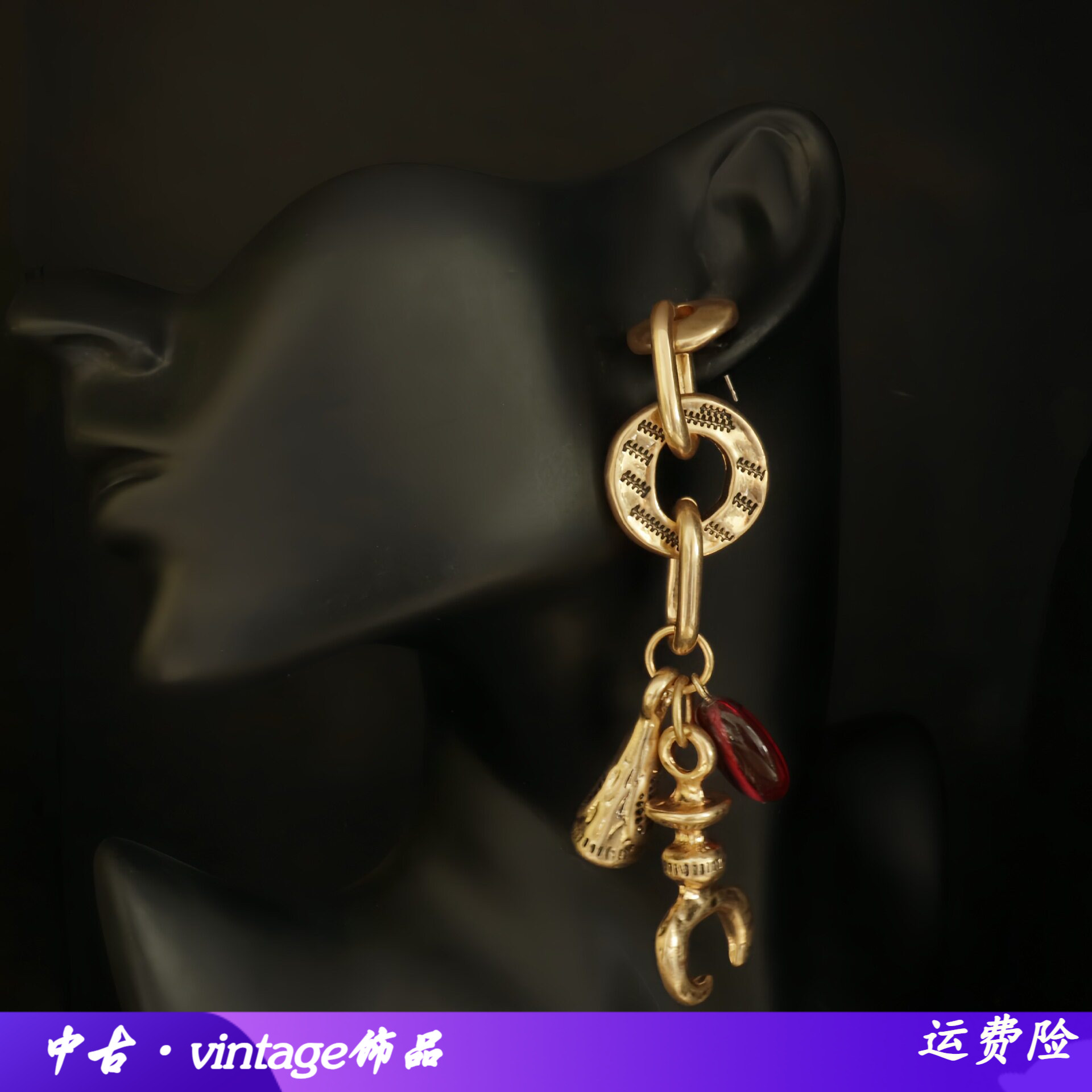 欧美时尚设计感夸张长款耳饰个性