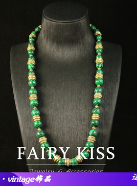 复古绿松石高级感女款石头串珠项