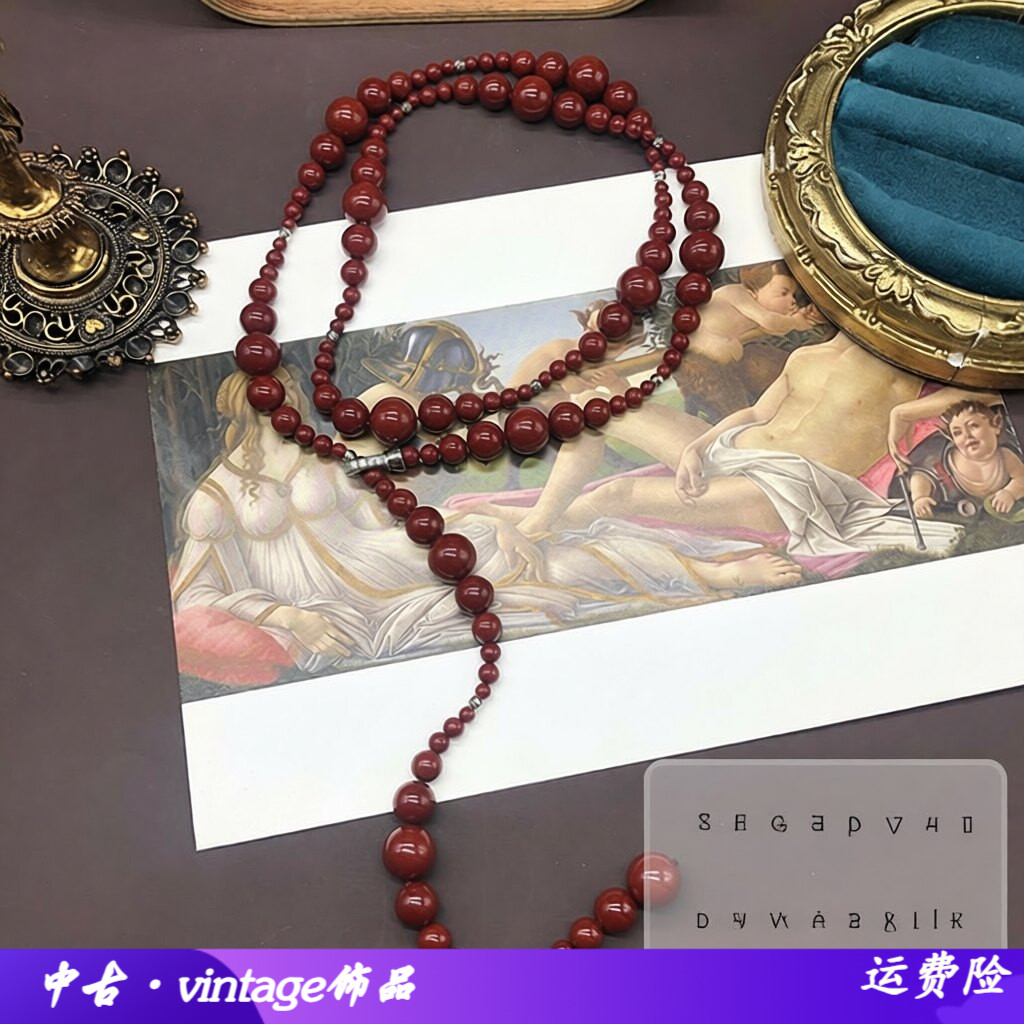 新款设计感琉璃珍珠安格拉红珠项