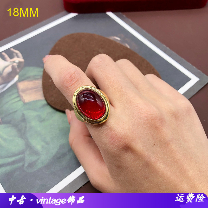 中古vintage复古简约镀真金可调