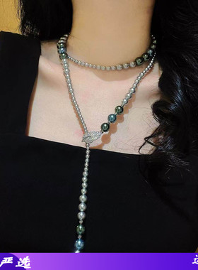 秋冬高品质高光铂金灰混彩长款施