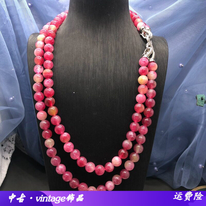 青岛饰品经典双层西瓜红天然石串