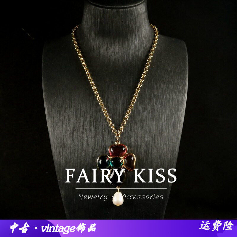 项链简约设计花瓣吊坠轻奢不规则