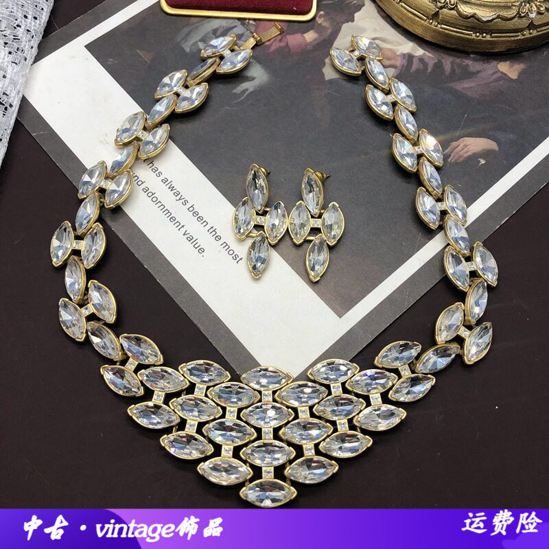 欧美复古饰品高级设计做旧金镶莱