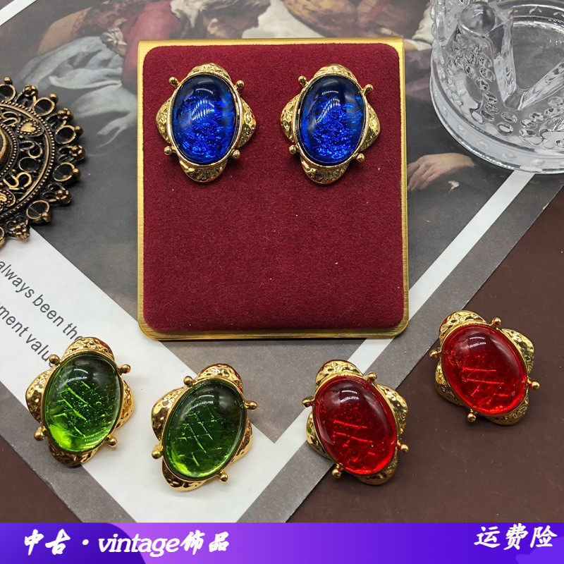 欧美复古vintage巴洛克风耳钉