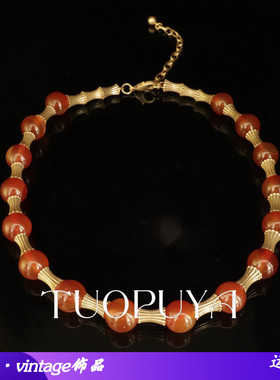 新年款红玛瑙石项链小众设计高级