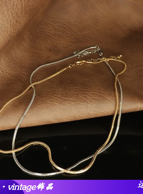 欧美气质小众款蛇骨链项链简约百