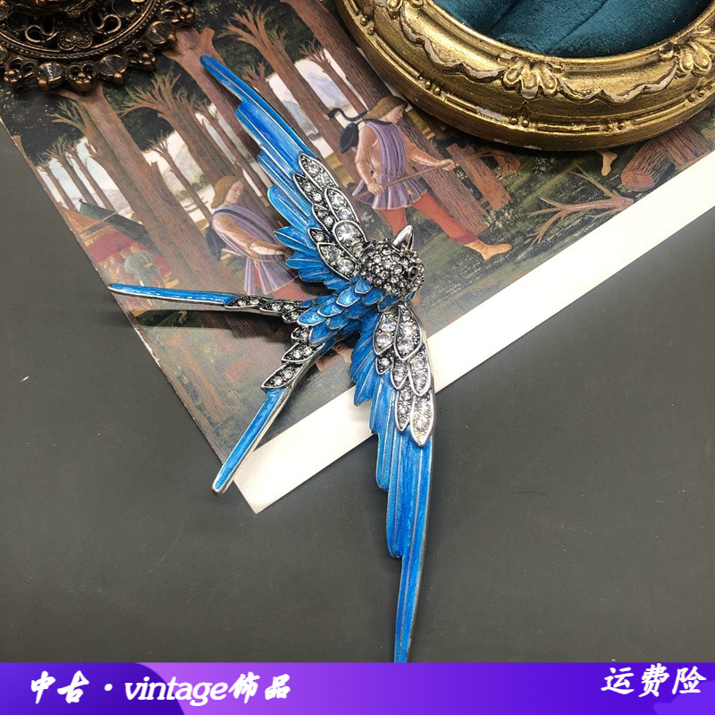 高级设计感精致时尚胸针蓝色系珐