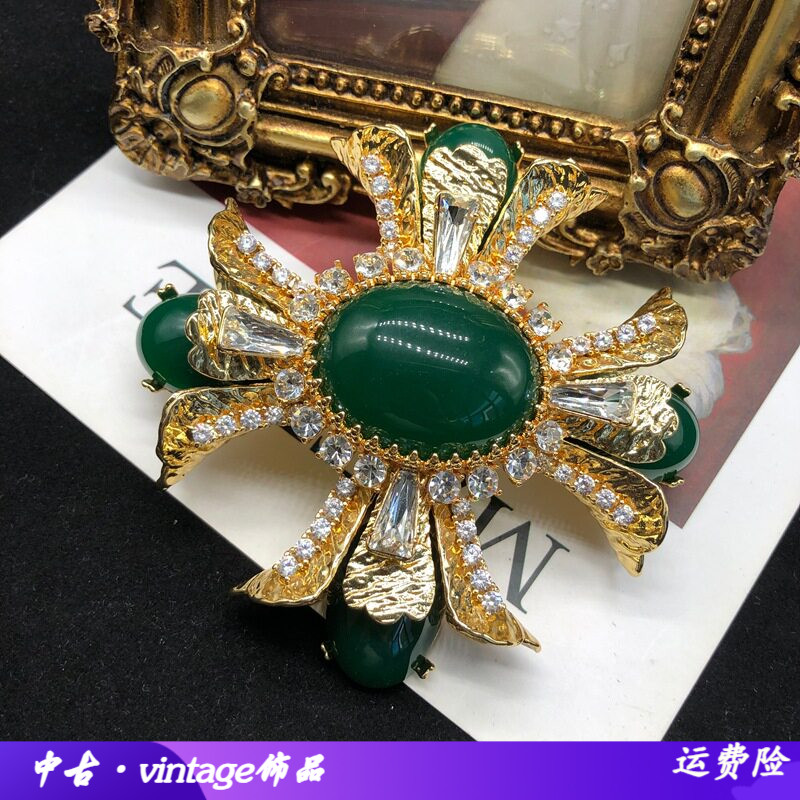 微镶锆石十字架胸针轻奢高级感设