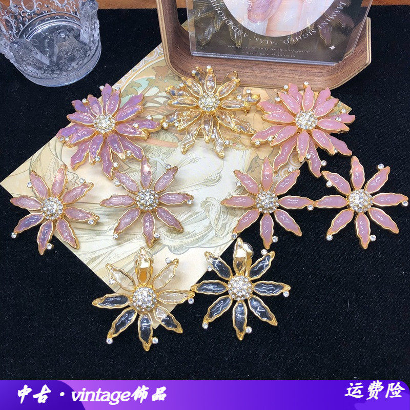欧玛拉其它首饰中古重工彩色花朵