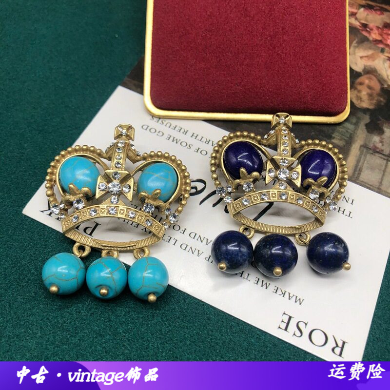vintage复古经典绿松石青金石胸