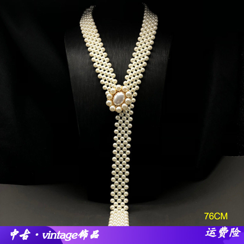 优雅设计饰品法式复古手工编织珍