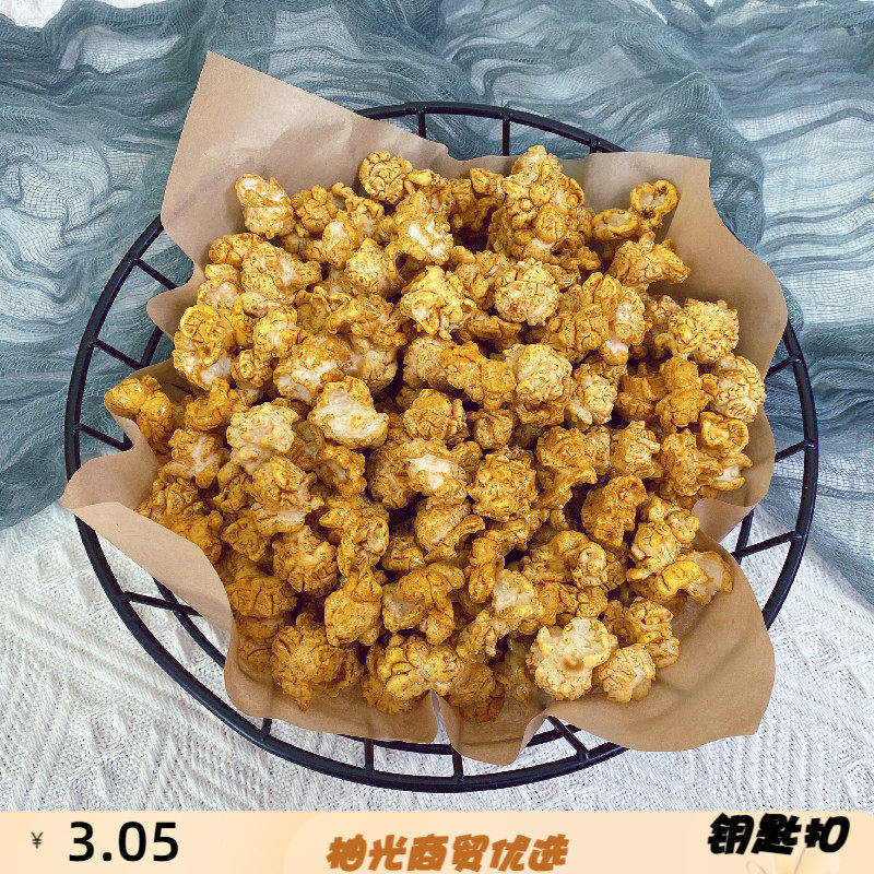 仿真焦糖爆花点心零食小吃模型食