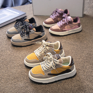 2025春秋儿童板鞋低帮透气皮面男童鞋子女童休闲鞋街舞滑板鞋软底