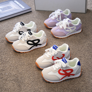 儿童阿甘鞋网面透气红色防滑2025春秋款男童女童运动鞋小蛮腰鞋子