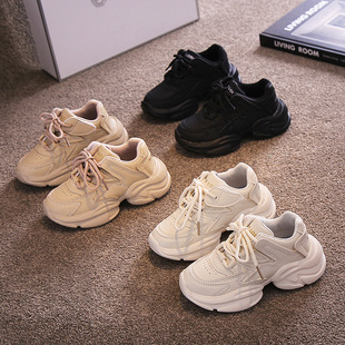 2025春秋季 小白鞋 新款 皮面鞋 潮 儿童运动鞋 子男童软底老爹鞋 女童鞋