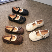 软底豆豆鞋 森系百搭女童小皮鞋 公主鞋 儿童女宝宝单鞋 2025春秋新款