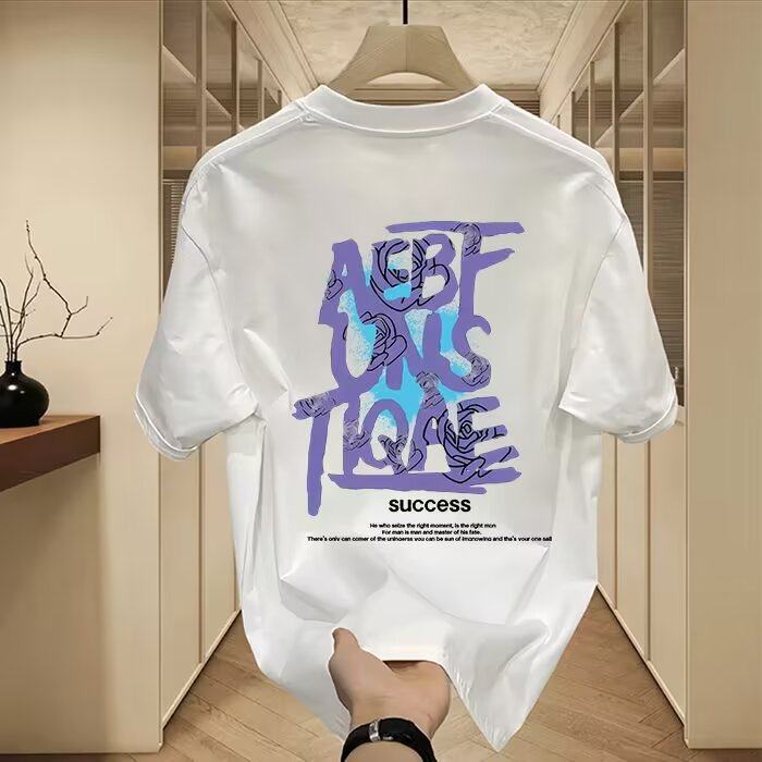 重磅新款纯棉男装短袖t恤个性印花时尚潮流圆领痞帅百搭休闲上衣,男装,T恤,淘宝优惠券,粉丝福利购,淘宝优惠卷