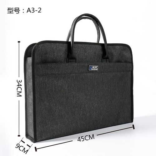 A3大容量文件袋美术袋牛津布拉链袋办公资料袋防水手提袋8K手提包