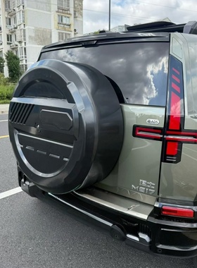 东风猛士M817专用全包备胎罩后挂胎保护装饰罩防护罩后备胎盖加装