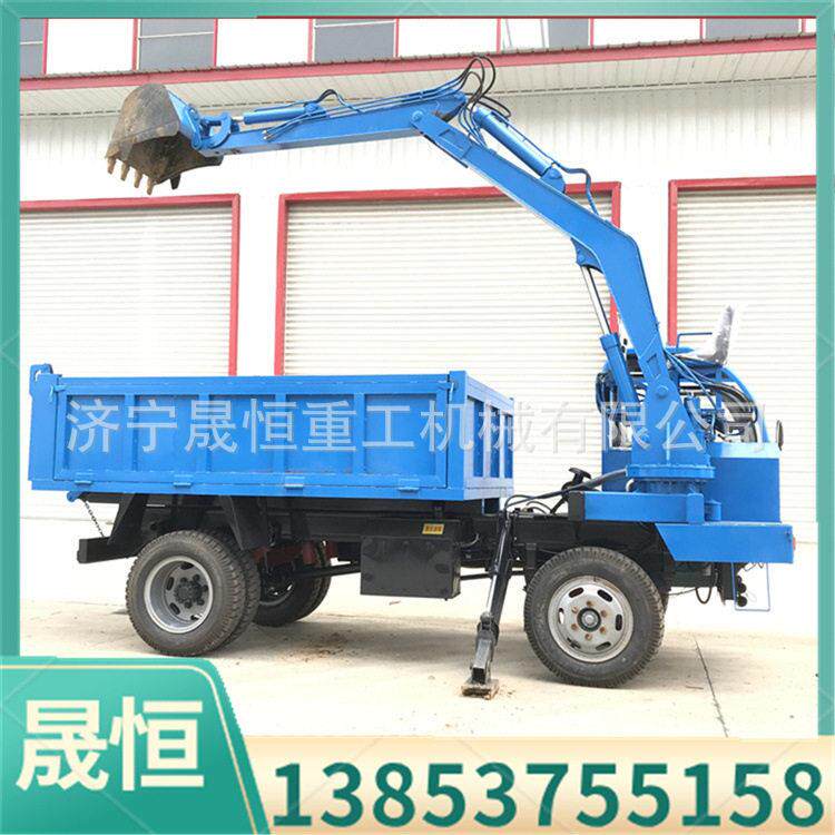 农用运输自卸车四驱随车抓机农用带挖机吊挖一体机自卸农用车