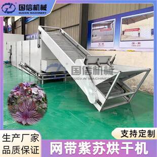 苏子叶白苏烘干机履带式白紫苏赤苏苏子烘干机网带紫苏烘干设备