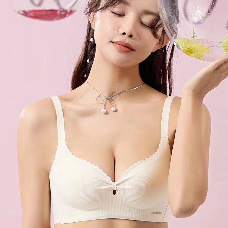 莲娜姬无钢圈文胸聚拢中薄AB杯