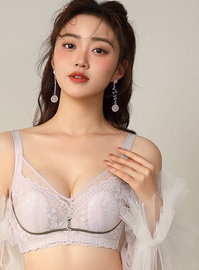 芬铂2024春夏新款超薄兔耳朵软钢圈大水晶杯3126S2大胸显小文胸