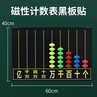 教诚磁性计数器三档五档九档多位数位表黑板贴小学数学教具学具