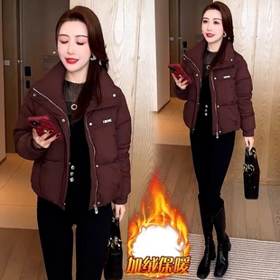 网红爆款羽绒棉服女2025秋冬季新款气质炸街夹棉加厚面包棉袄外套
