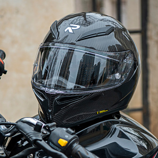 RSV摩托车头盔男双镜片碳纤维全盔复古机车安全帽四季 通用3C认证