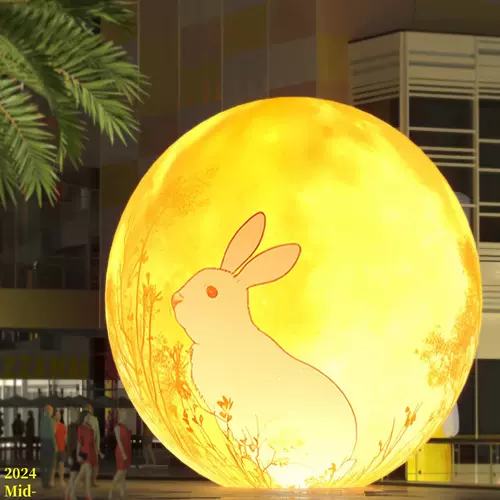 Надувная луна, кролик, легкий надувной подвесной светильник из ПВХ, делается под заказ