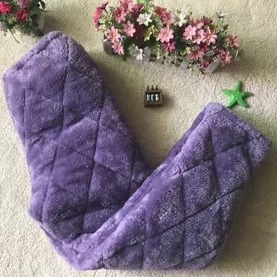 奶奶冬季棉裤老太太三层加厚家居裤老人保暖法兰绒夹棉睡裤女直筒