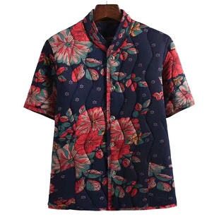 奶奶冬天加绒加厚驼绒棉衣女老人短袖保暖棉袄老太太东北御寒棉服