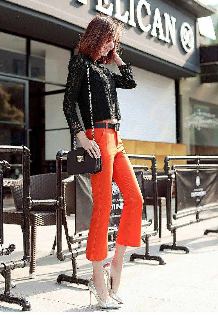 春夏季新款高腰喇叭裤女九分韩版微阔腿裤大码黑色长休闲西装裤子|ruв категории Женская одежда, брюки, брюки/Formalwear брюки - от Buy2taobao.com для оказания профессиональной услуги покупки агента Taobao