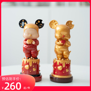 稀奇艺术《鼠钱》吉祥转运鼠电视柜装饰聚财摆件新婚礼物送新人
