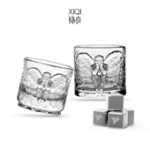 稀奇艺术情侣天使对杯子威士忌新婚生日高端洋酒杯礼盒送女友礼物