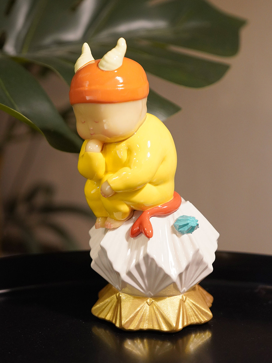 稀奇艺术《摩羯座》星座北欧摆件装饰多巴胺生日礼物雕塑摆件卡通