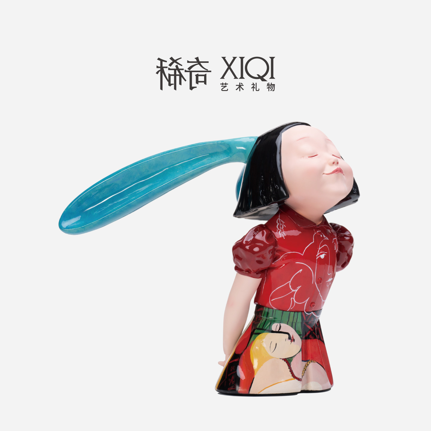 稀奇艺术向京作品《我看到了幸福梦想毕加索》高档轻奢雕塑新婚礼