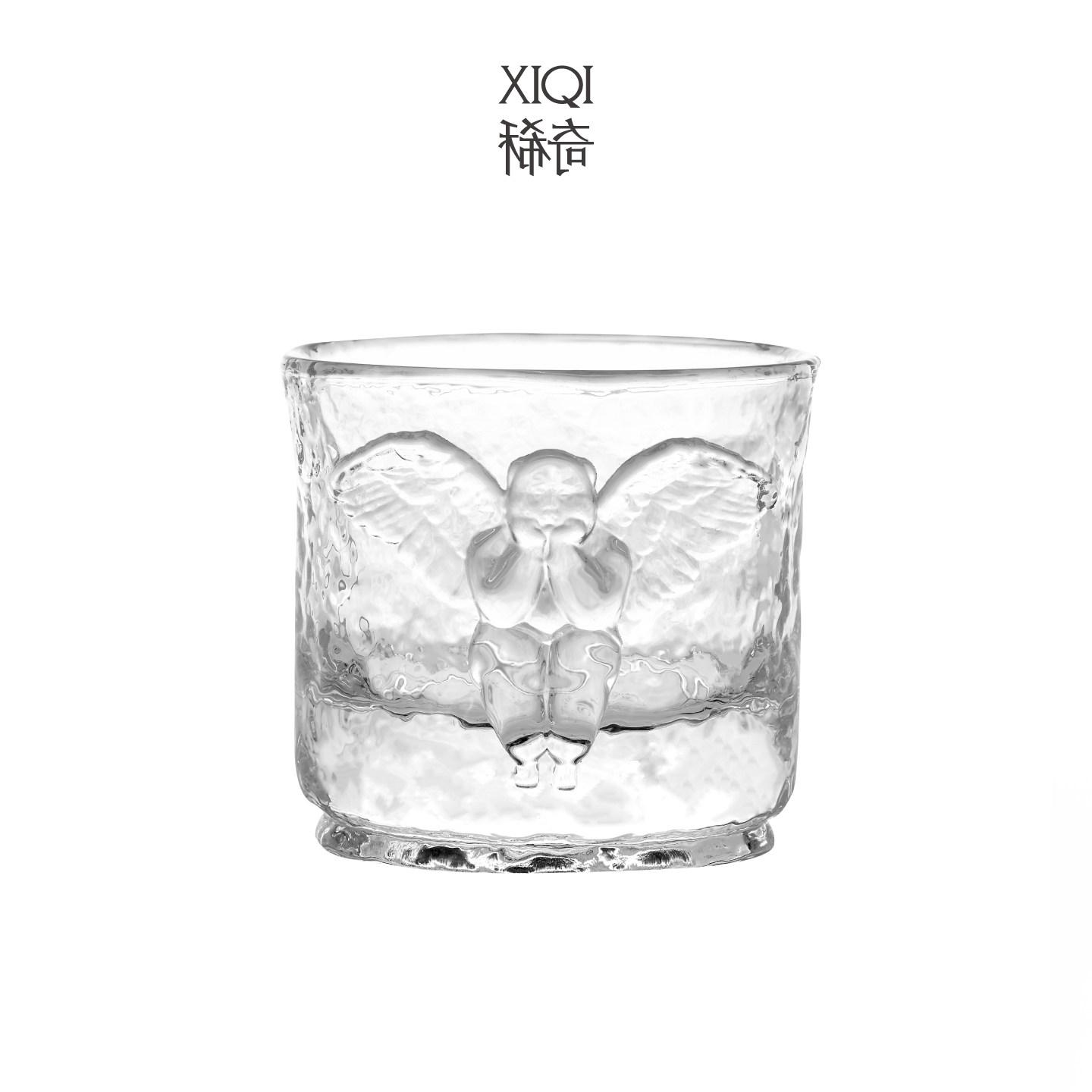 稀奇艺术女士威士忌杯玻璃杯天使浮雕玻璃洋酒水杯子1盒四只装