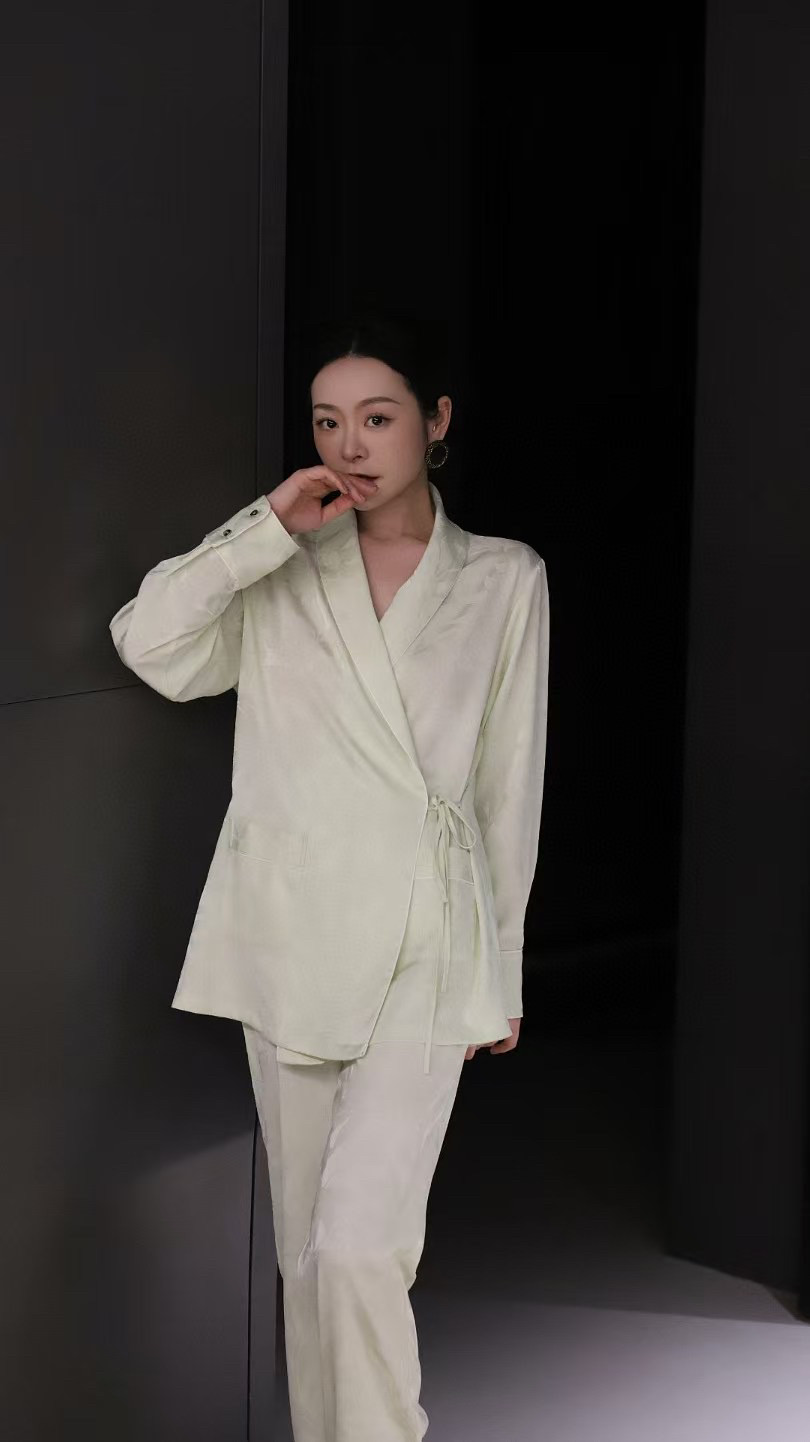 法式睡衣女春秋款真丝质长袖高级感日系简约性感系带家居服套装薄